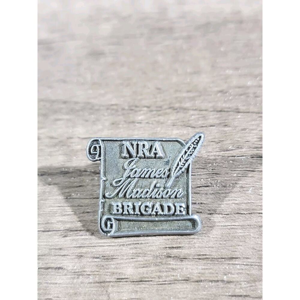 Vintage NRA James Madison Brigade National Rifle Association Pin Lapel Hat
